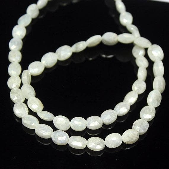 1 strand silverite oval faceted 16'' long strand gemstone beads, jewelry supplies for jewelry making, bulk beads, for meditation jewellery for Reiki Healing  gemstone 6mm