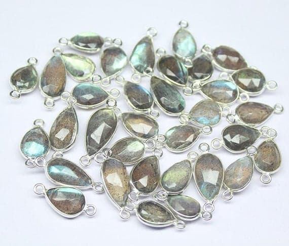1 strand labradorite  pear bezel faceted 6 pieces strand gemstone beads, jewelry supplies for jewelry making, bulk beads, for meditation jewellery for Reiki Healing  gemstone size 13mm to 16mm