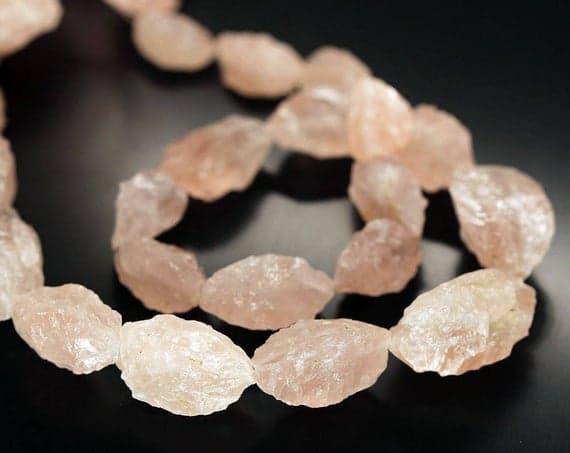 1 strand rose quartz puff oval smooth 20'' long strand gemstone beads, jewelry supplies for jewelry making, bulk beads, for meditation jewellery for Reiki Healing  gemstone 18mm to 28mm