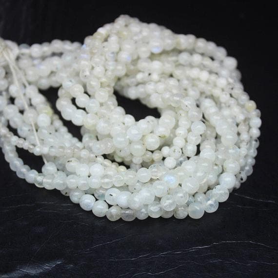 1 strand moonstone round ball smooth 14'' long strand gemstone beads, jewelry supplies for jewelry making, bulk beads, for meditation jewellery for Reiki Healing  gemstone size 5mm