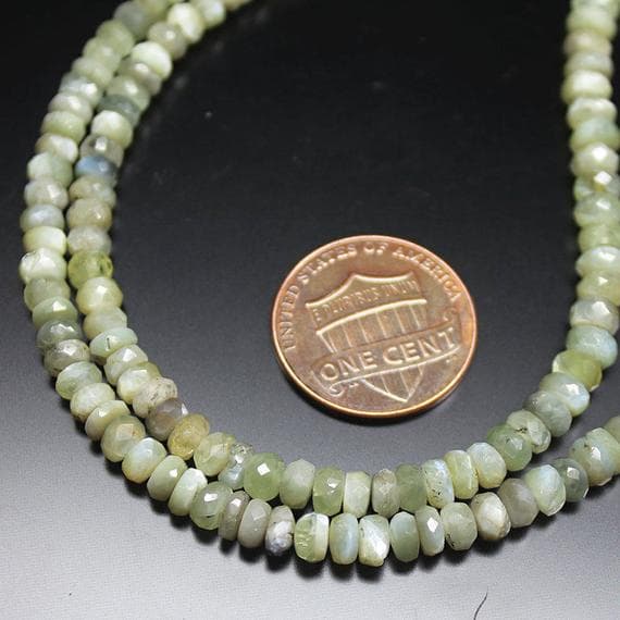 1 strand chrysoberyl cats eye rondelle faceted 18'' long strand gemstone beads, jewelry supplies for jewelry making, bulk beads, for meditation jewellery for Reiki Healing  gemstone 3mm to 5mm