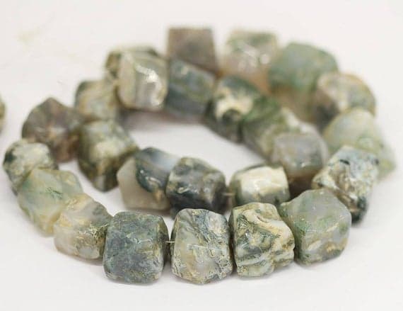 1 strand bio color moss agate square box smooth 16'' long strand gemstone beads, jewelry supplies for jewelry making,  for meditation jewellery for Reiki Healing  gemstone 12mm to 70mm