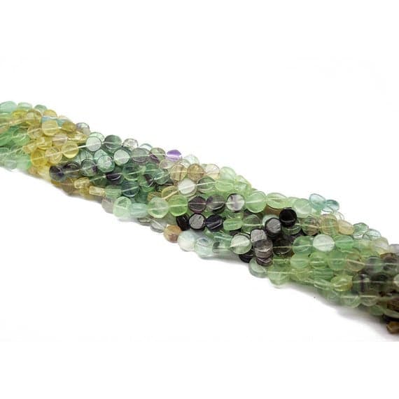 1 strand fluorite coin smooth 14'' long strand gemstone beads, jewelry supplies for jewelry making, bulk beads, for meditation jewellery for Reiki Healing  gemstone size 8mm