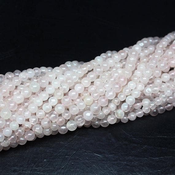 1 strand rose quartz round ball smooth 14'' long strand gemstone beads, jewelry supplies for jewelry making, bulk beads, for meditation jewellery for Reiki Healing  gemstone size 6mm