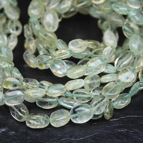 1 strand aquamarine oval smooth 14'' long strand gemstone beads, jewelry supplies for jewelry making, bulk beads, for meditation jewellery for Reiki Healing  gemstone size 7mm to 8mm