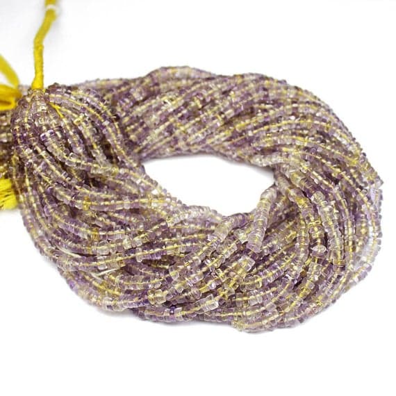 1 strand ametrine tyre smooth 13'' long strand gemstone beads, jewelry supplies for jewelry making, bulk beads, for meditation jewellery for Reiki Healing  gemstone size 5mm