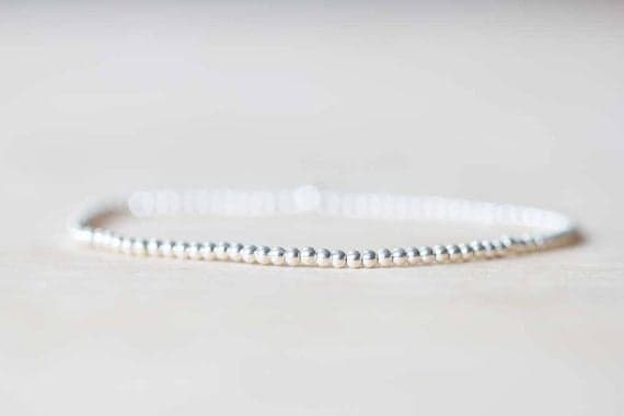 925 sterling silver memorial gift 2mm Silver 925 Sterling Silver  stacking Bracelet Round, Smooth 18cm for mens, womens, gf, bf and adults.