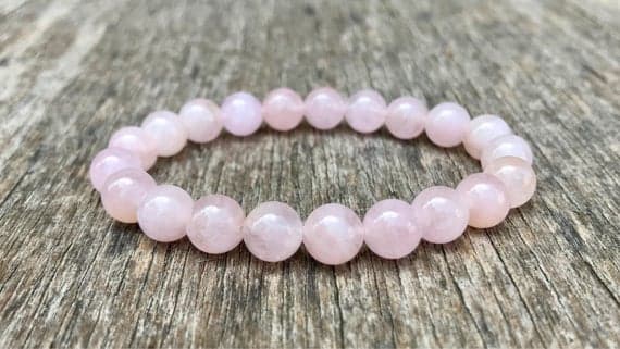 Super sale 8mm Stretchable Pink Morganite Bracelet Round, Smooth 7" for mens, womens, gf, bf & Adult.