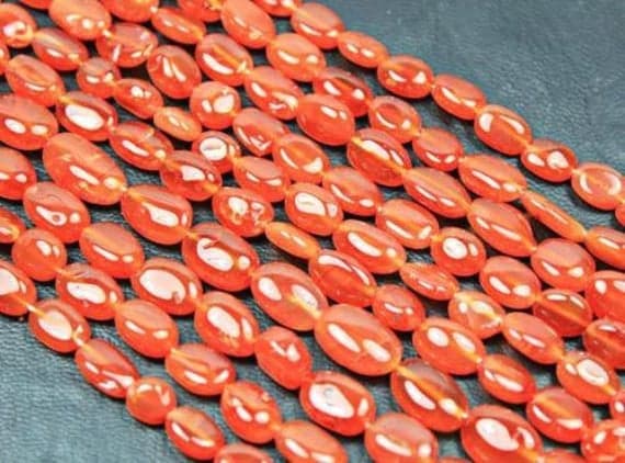 1 strand carnelian oval smooth 13'' long strand gemstone beads, jewelry supplies for jewelry making, bulk beads, for meditation jewellery for Reiki Healing  gemstone 9mm to 11mm