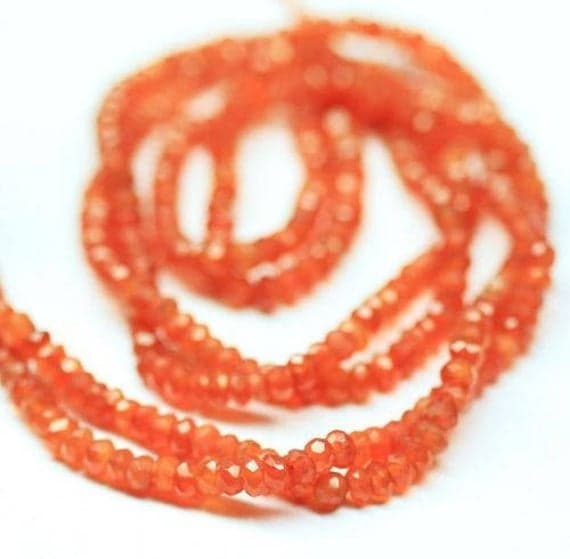 1 strand carnelian tyre wheel faceted 13'' long strand gemstone beads, jewelry supplies for jewelry making, bulk beads, for meditation jewellery for Reiki Healing  gemstone 4mm