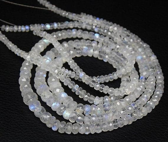 1 strand rainbow moonstone rondelle faceted 16'' long strand gemstone beads, jewelry supplies for jewelry making, bulk beads, for meditation jewellery for Reiki Healing  gemstone 4mm to 9mm