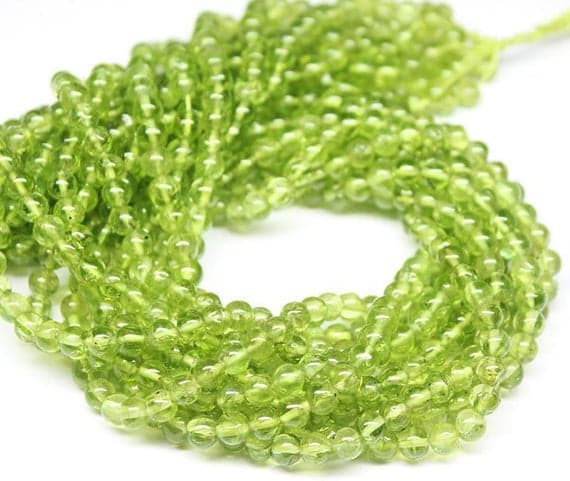 1 strand peridot round ball smooth 13'' long strand gemstone beads, jewelry supplies for jewelry making, bulk beads, for meditation jewellery for Reiki Healing  gemstone 4mm