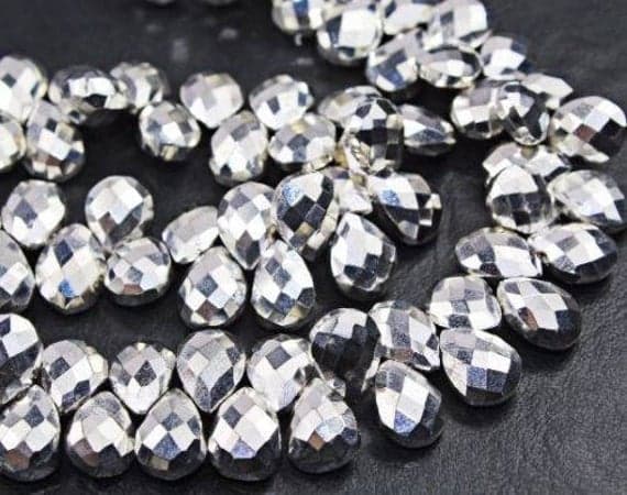 1 strand pyrite pear drop faceted 9 pairs strand gemstone beads, jewelry supplies for jewelry making, bulk beads, for meditation jewellery for Reiki Healing  gemstone size 11.5mm