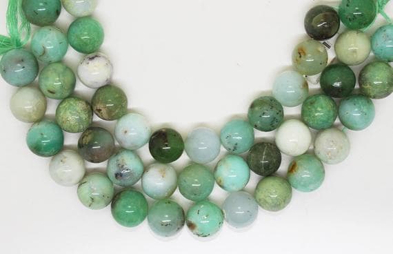 chrysoprase necklace round ball smooth 13'strand gemstone beads, jewelry supplies for jewelry making, bulk beads, for meditation jewellery for Reiki Healing  gemstone 17-18mm