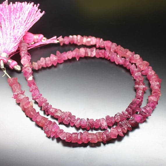 1 strand shaded pink turmaline slice, chips smooth 8'' long strand gemstone beads, jewelry supplies for jewelry making,  for meditation jewellery for Reiki Healing  gemstone 4mm to 7mm