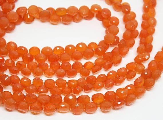 1 strand carnelian onion drop faceted 8'' long strand gemstone beads, jewelry supplies for jewelry making, bulk beads, for meditation jewellery for Reiki Healing  gemstone 9mm