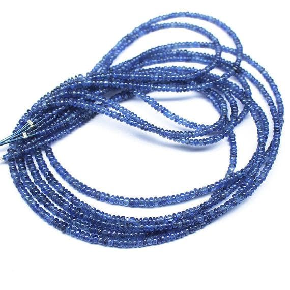 1 strand water sapphire iolite rondelle smooth 16'' long strand gemstone beads, jewelry supplies for jewelry making, bulk beads, for meditation jewellery for Reiki Healing  gemstone 2mm to 3mm