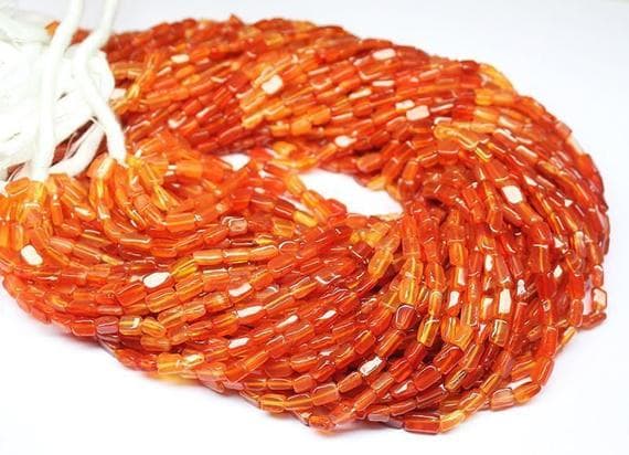 1 strand shaded carnelian rectangle chicletsmooth 14'' long strand gemstone beads, jewelry supplies for jewelry making,  for meditation jewellery for Reiki Healing  gemstone 6mm to 10mm