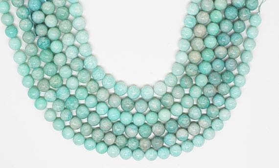 amazonite necklace round ball smooth 16'strand gemstone beads, jewelry supplies for jewelry making, bulk beads, for meditation jewellery for Reiki Healing  gemstone 12-13mm