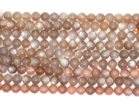 peach moonstone beads round ball smooth 13'strand gemstone beads, jewelry supplies for jewelry making, bulk beads, for meditation jewellery for Reiki Healing  gemstone 12-13mm