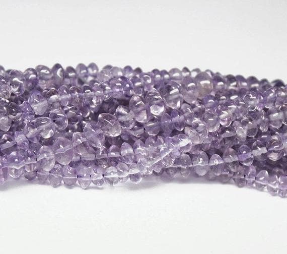 1 strand pink amethyst rondelle smooth 13'' long strand gemstone beads, jewelry supplies for jewelry making, bulk beads, for meditation jewellery for Reiki Healing  gemstone 5mm