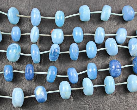 1 strand blue opal rondelle smooth 6 pieces strand gemstone beads, jewelry supplies for jewelry making, bulk beads, for meditation jewellery for Reiki Healing  gemstone 12mm to 16mm