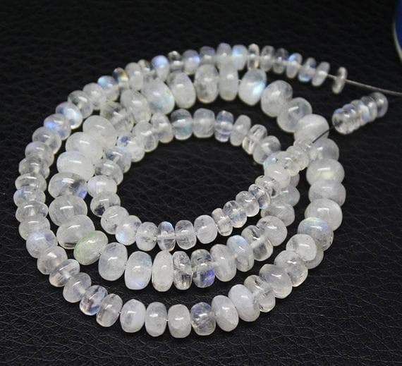 1 strand rainbow moonstone rondelle smooth 16'' long strand gemstone beads, jewelry supplies for jewelry making, bulk beads, for meditation jewellery for Reiki Healing  gemstone 4mm to 7mm