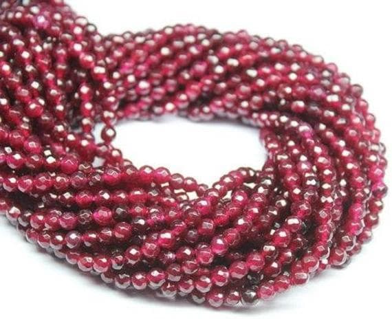 1 strand ruby red jade round ball faceted 14'' long strand gemstone beads, jewelry supplies for jewelry making, bulk beads, for meditation jewellery for Reiki Healing  gemstone 4mm