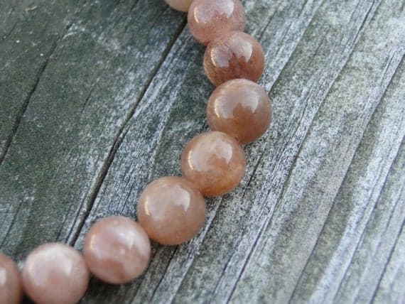 AAA++ Rare Quality Moonstone Bracelet | Gemstone Bracelet | Beaded Bracelet | Womens Bracelet | Mens Bracelet | Stacking Bracelet | Orange Moonstone Bracelet 8mm 7" Strand. Code- TJH303