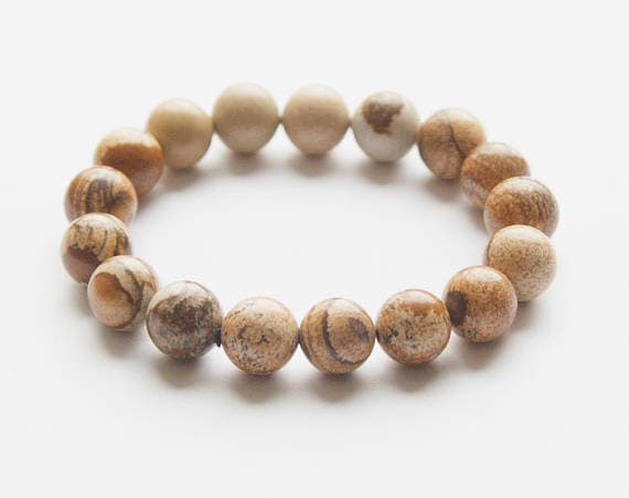 AAA++ Rare Quality Jasper bracelet, beaded gemstone, beaded bracelet, healing stones,for him,stretch bracelet,jasper jewelry,bracelet for women,energy bracelet 8mm 7" Strand. Code- TJH350