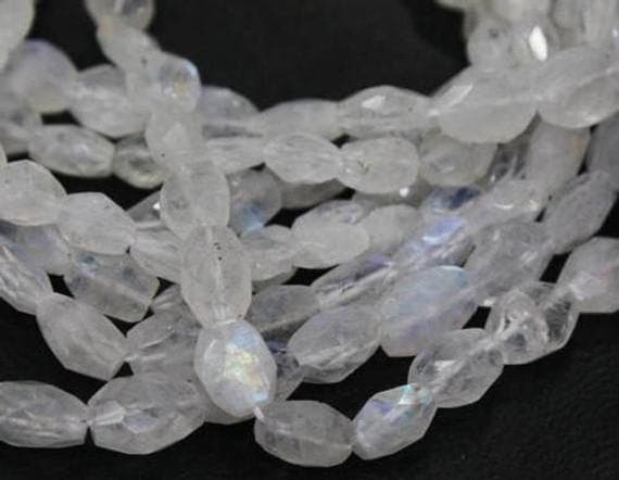 1 strand rainbow moonstone oval faceted 13'' long strand gemstone beads, jewelry supplies for jewelry making, bulk beads, for meditation jewellery for Reiki Healing  gemstone size 6mm to 13mm