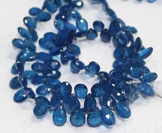 1 strand neon apatite pear drop faceted 8'' long strand gemstone beads, jewelry supplies for jewelry making, bulk beads, for meditation jewellery for Reiki Healing  gemstone 8mm to 7mm