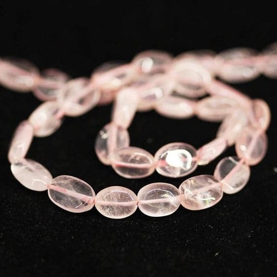 1 strand rose quartz oval smooth 12'' long strand gemstone beads, jewelry supplies for jewelry making, bulk beads, for meditation jewellery for Reiki Healing  gemstone 9mm to 10mm