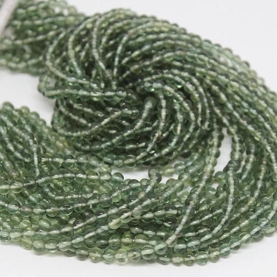 1 strand green apatite round ball smooth 13'' long strand gemstone beads, jewelry supplies for jewelry making, bulk beads, for meditation jewellery for Reiki Healing  gemstone 3mm