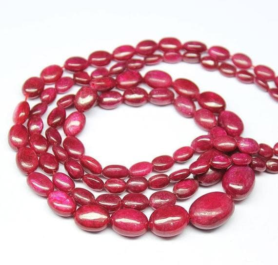 1 strand red ruby oval smooth 8'' long strand gemstone beads, jewelry supplies for jewelry making, bulk beads, for meditation jewellery for Reiki Healing  gemstone 7mm to 15mm