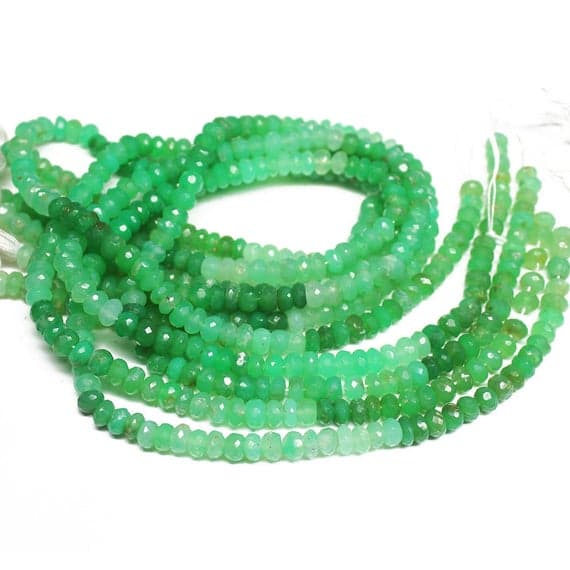 1 strand chrysoprase rondelle faceted 14'' long strand gemstone beads, jewelry supplies for jewelry making, bulk beads, for meditation jewellery for Reiki Healing  gemstone 6mm