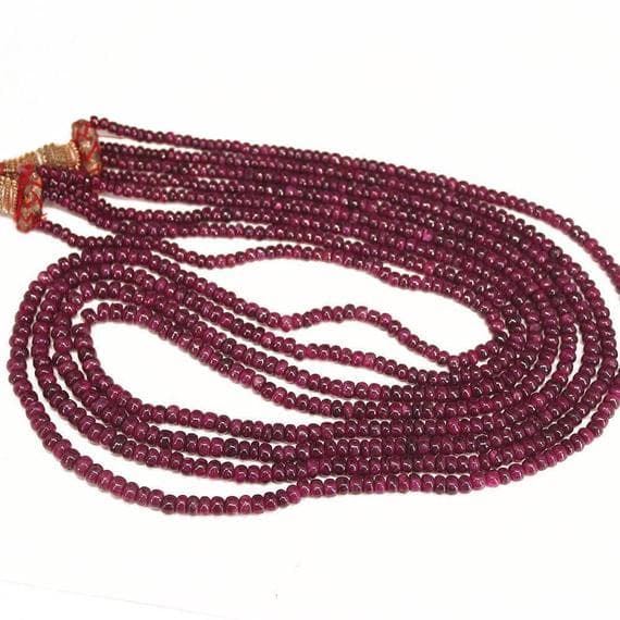1 strand ruby rondelle smooth 14'' long strand gemstone beads, jewelry supplies for jewelry making, bulk beads, for meditation jewellery for Reiki Healing  gemstone size 3mm to 4mm