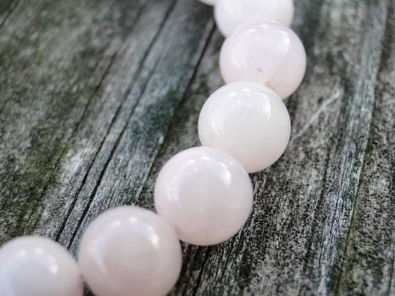 AAA++ Rare Quality Pink Malaysian Jade Bracelet | Pink Gemstone Bracelet | Jade Beaded Bracelet | Baby Shower Gift | Gift for Her | Bridesmaid Gift Ideas 8mm 7" Strand. Code- TJH333