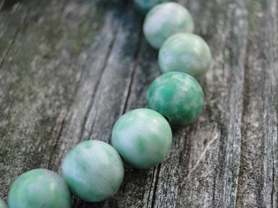 AAA++ Rare Quality Ching Hai Jade Bracelet | Gemstone Bracelet | Jade Beaded Bracelet | Mala Bracelet | Temple Bracelet | Womens Bracelet | Mens Jade Bracelet 8mm 7" Strand.  Code- TJH326