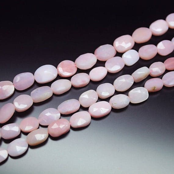 1 strand opal oval faceted 13'' long strand gemstone beads, jewelry supplies for jewelry making, bulk beads, for meditation jewellery for Reiki Healing  gemstone size 8mm to 10mm
