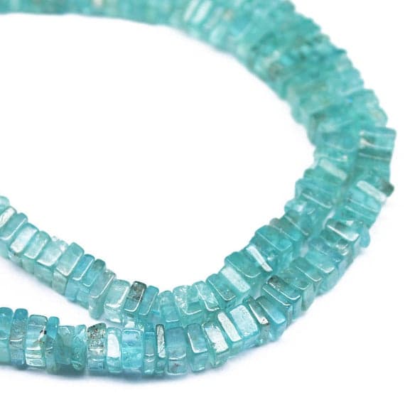 1 strand apatite square cube smooth 16'' long strand gemstone beads, jewelry supplies for jewelry making, bulk beads, for meditation jewellery for Reiki Healing  gemstone size 3mm to 4mm