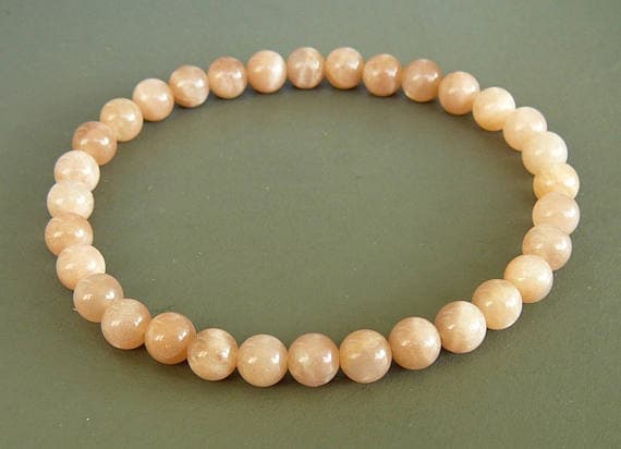 Sun Stone Bracelet Genuine Sunstone Jewelry Beaded Bracelet 6mm sunstone bracelet for Women Bead Bracelet healing bracelet natural Stones  Code- WAR9178