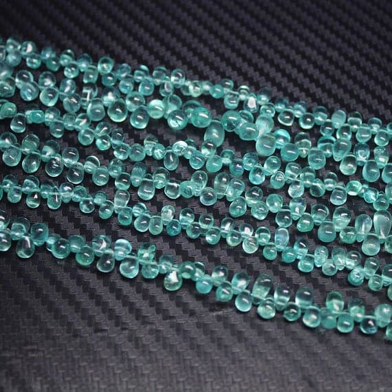 1 strand apatite tear drop smooth 7'' long strand gemstone beads, jewelry supplies for jewelry making, bulk beads, for meditation jewellery for Reiki Healing  gemstone size 5mm to 6mm