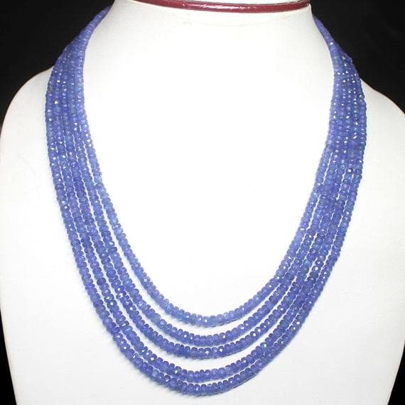 1 strand tanzanite rondelle faceted 18'' long strand gemstone beads, jewelry supplies for jewelry making, bulk beads, for meditation jewellery for Reiki Healing  gemstone size 3mm to 5mm