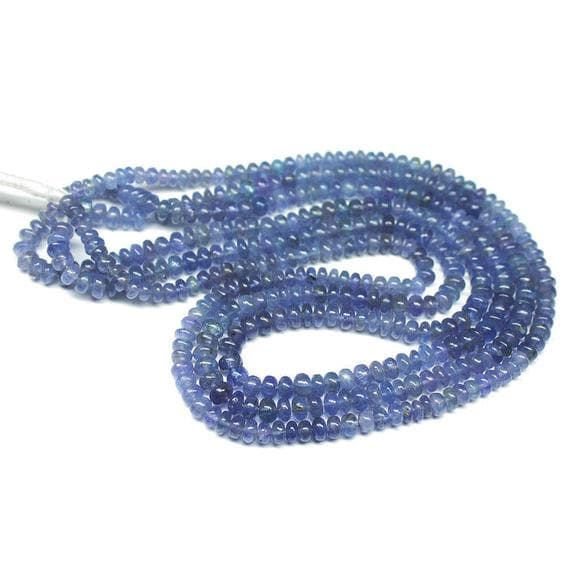 1 strand violet tanzanite rondelle smooth 16'' long strand gemstone beads, jewelry supplies for jewelry making, bulk beads, for meditation jewellery for Reiki Healing  gemstone size 5mm