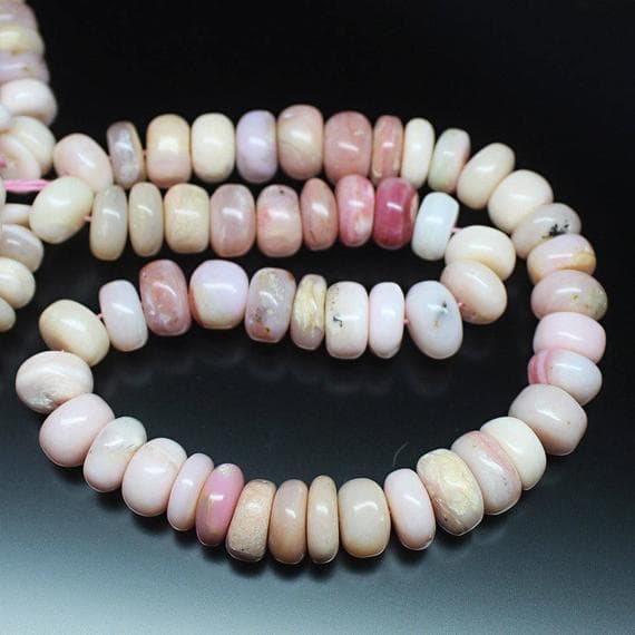 1 strand opal rondelle smooth 14'' long strand gemstone beads, jewelry supplies for jewelry making, bulk beads, for meditation jewellery for Reiki Healing  gemstone size 9mm to 10mm