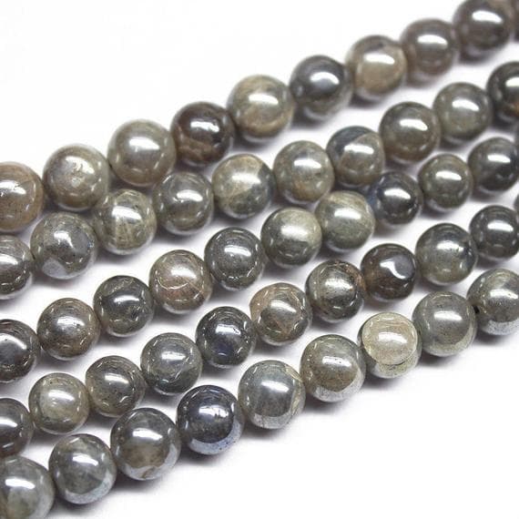 1 strand  labradorite round ball smooth 13'' long strand gemstone beads, jewelry supplies for jewelry making, bulk beads, for meditation jewellery for Reiki Healing  gemstone size 7mm