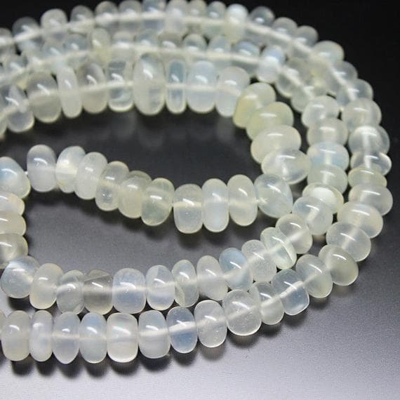 1 strand moonstone rondelle smooth 18'' long strand gemstone beads, jewelry supplies for jewelry making, bulk beads, for meditation jewellery for Reiki Healing  gemstone size 4mm to 9mm