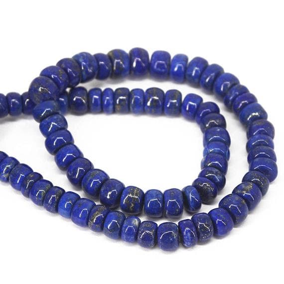 1 strand lapis lazuli rondelle smooth 18'' long strand gemstone beads, jewelry supplies for jewelry making, bulk beads, for meditation jewellery for Reiki Healing  gemstone size 6mm to 10mm