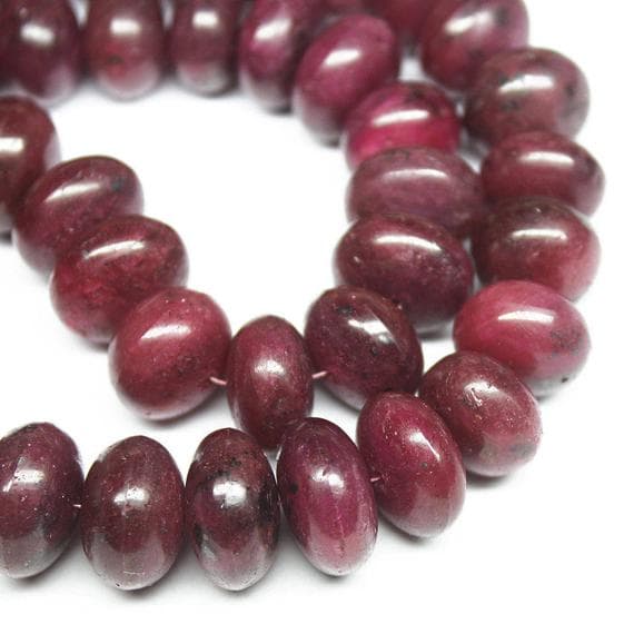 1 strand ruby rondelle smooth 16'' long strand gemstone beads, jewelry supplies for jewelry making, bulk beads, for meditation jewellery for Reiki Healing  gemstone size 11mm to 16mm
